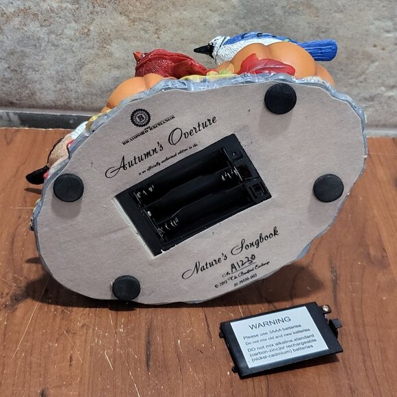 Bradford Exchange Touch Activated Songbirds Sculpture Autumns Overture A 1230 - Picture 7 of 13